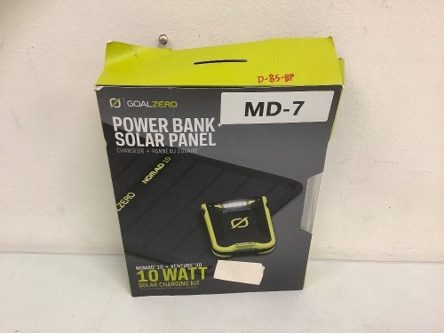 Goal Zero Power Bank + Solar Panel, Appears New - Lot 144