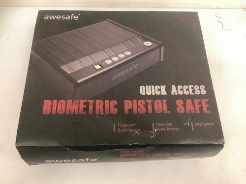 Awesafe Biometric Pistol Safe, Appears New - Lot 149