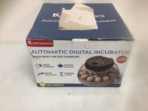 Automatic Digital Incubator, Appears New, Powers Up, Sold as is - Lot 202