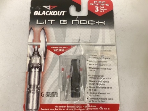 Blackout Lighted Nocks, E-Commerce Return, Sold as is - Lot 205