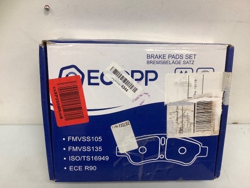 Eccpp Brake Pads Set, E-Commerce Return, Sold as is - Lot 272