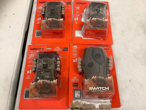 Lot (4) Wildgame Innovation Trail Camera, E-Commerce Return, Sold as is - Lot 381
