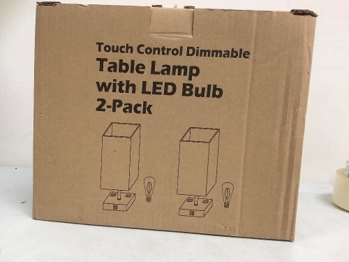 Lot of (2) Table Lamp with Led Bulb, Appears New, Sold as is - Lot 451