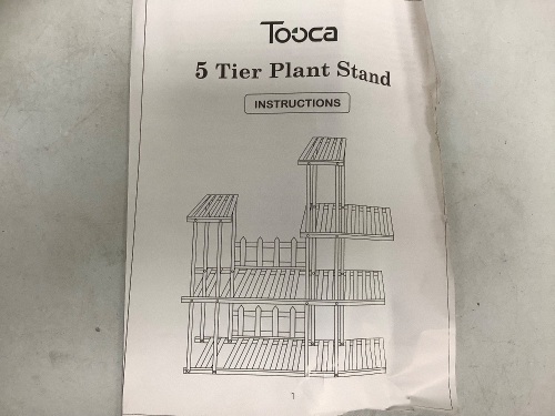 Tooca 5 Tier Plant Stand, Appears New, Sold as is - Lot 468