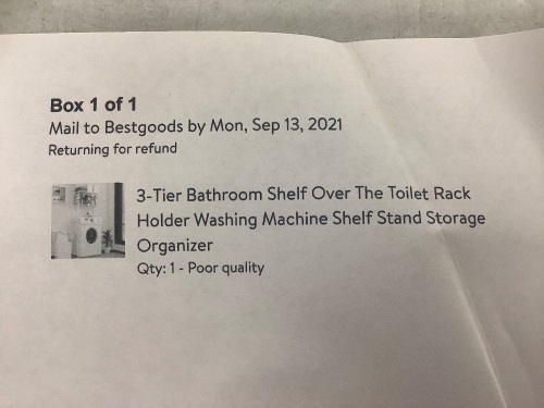 3-Tier Bathroom Shelf, Appears New, Sold as is - Lot 488
