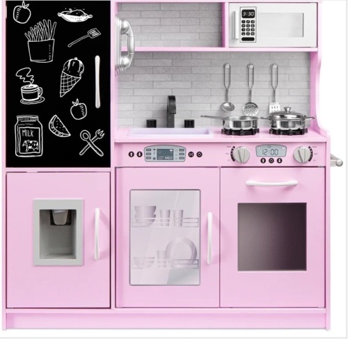 Pretend Play Kitchen Wooden Toy Set for Kids with 11 Accessories $179.99 - Lot 120