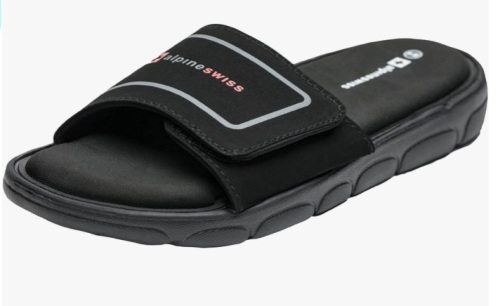 Alpine Swiss Gabe Mens Memory Foam Slide Sandals Adjustable Comfort Athletic Slide. Lot of 2. Size 10m-12w  - Lot 188