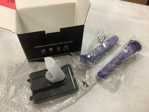 Litium ion battery for vacuum rechargable with 2 filters lot of 25 - Lot 191