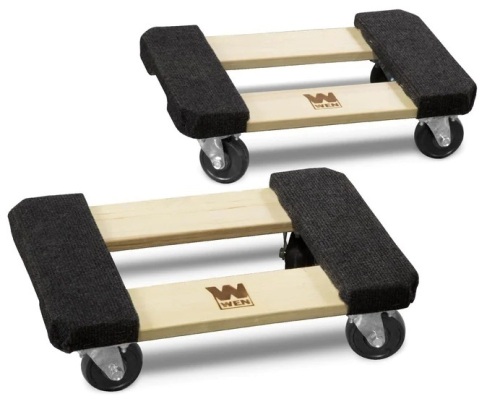 WEN DL1812 1320 lbs. Capacity 12 in. x 18 in. Hardwood Furniture Moving Dolly, Two Pack - Lot 220