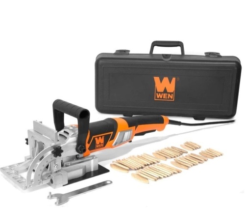 WEN JN8504 8.5-Amp Plate and Biscuit Joiner with Case and Biscuits - Lot 222