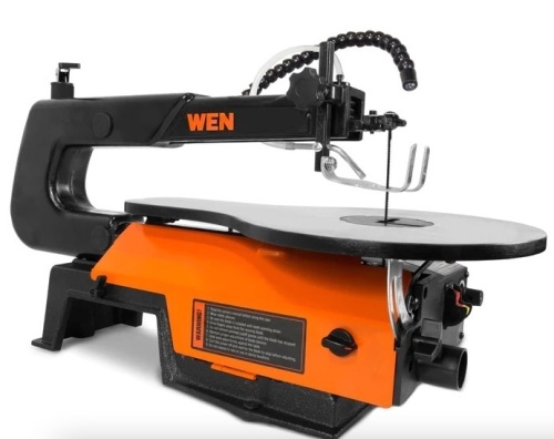 WEN 3923 16-Inch Variable Speed Scroll Saw with Easy-Access Blade Changes and Work Light - Lot 242