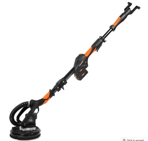 WEN 20409 20V Max Variable Speed Cordless Brushless Drywall Sander with 5.0 Ah Battery and Charger - Lot 243