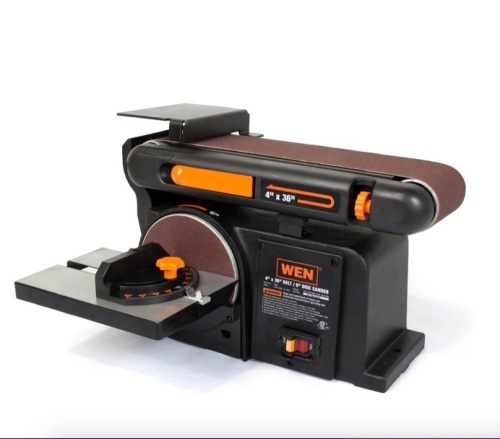 WEN 6502T 4.3-Amp 4 x 36 in. Belt and 6 in. Disc Sander with Cast Iron Base - Lot 246