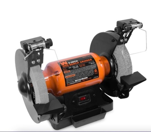 WEN BG4282 4.8-Amp 8-Inch Single Speed Bench Grinder with LED Work Lights - Lot 247