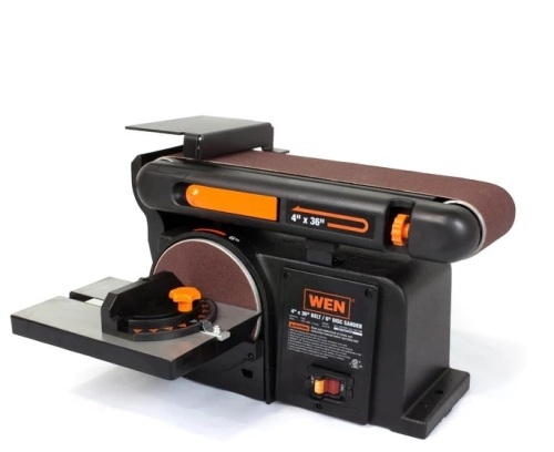 WEN 6502T 4.3-Amp 4 x 36 in. Belt and 6 in. Disc Sander with Cast Iron Base - Lot 248