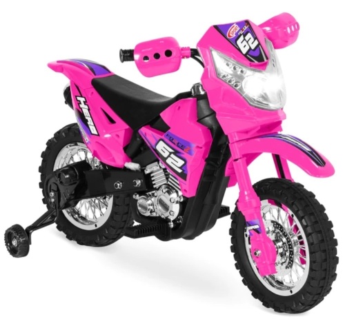 6V Kids Electric Ride-On Motorcycle Toy w/ Training Wheels, Lights, Music - Lot 146