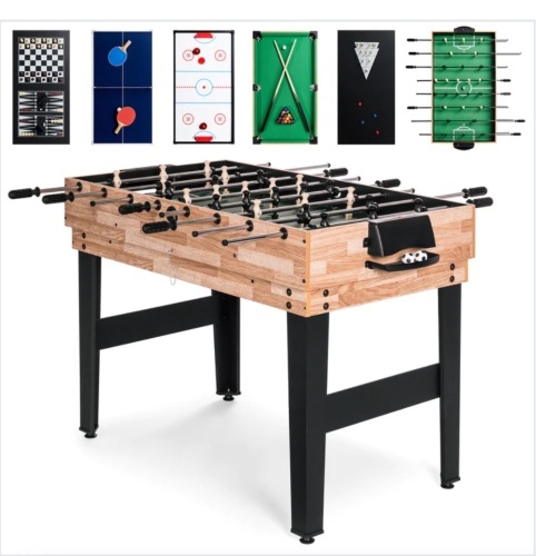 10-in-1 Combo Game Table Set w/ Pool, Foosball, Ping Pong, Chess - 2x4ft - Lot 163