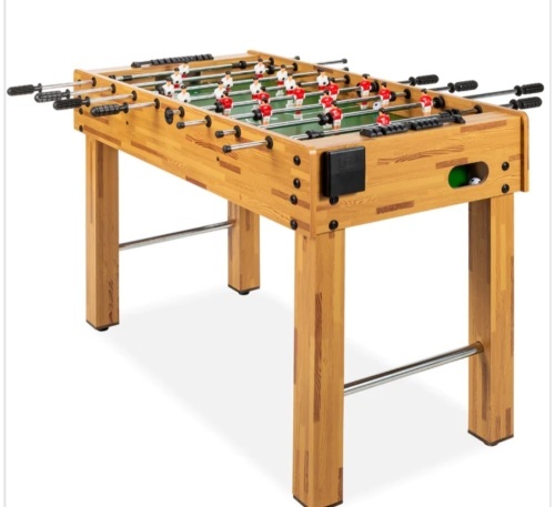 Foosball Game Table, Arcade Table Soccer w/ 2 Cup Holders, 2 Balls - 48in - Lot 164