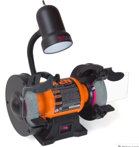 WEN BG4276 2.1-Amp 6-Inch Single Speed Bench Grinder with Flexible Work Light - Lot 318