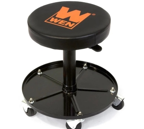 WEN 73012T 300-Pound Capacity Pneumatic Rolling Mechanic Stool - Lot 329