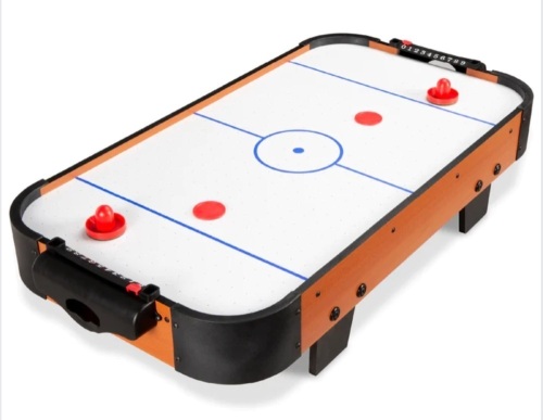 Tabletop Air Hockey Arcade Game Table w/ 2 Pucks, 2 Strikers - 40in - Lot 257