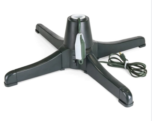 360-Degree Rotating Christmas Tree Stand w/ 3 Settings, 3 Outlets - Lot 262