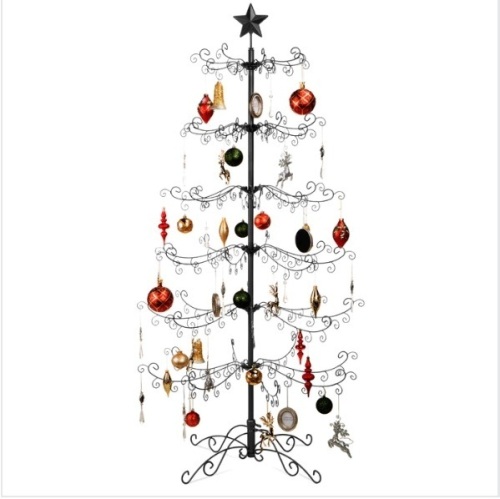 Wrought Iron Christmas Tree Ornament Display w/ Easy Assembly, Stand - 6ft - Lot 364