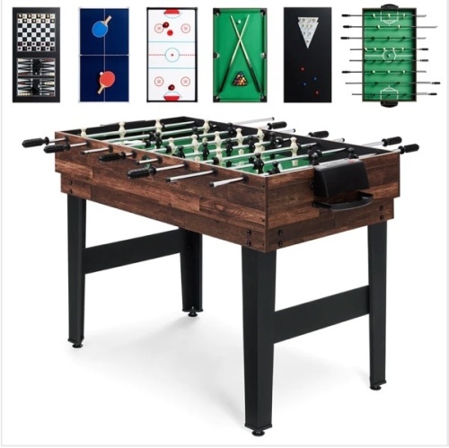 10-in-1 Combo Game Table Set w/ Pool, Foosball, Ping Pong, Chess - 2x4ft  - Lot 374