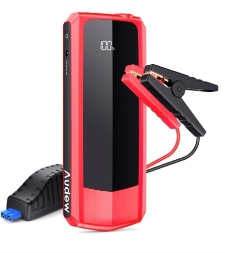 Audew 2000A Peak 20000mAh Car Jump Starter for All Gas Engines or Up To 8.5L Diesel Engines with LCD Power Display - Lot 382