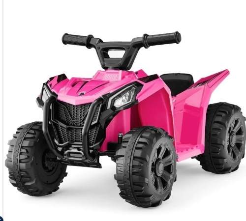 6V Kids Ride-On 4-Wheeler Quad ATV Car w/ 1.8mph Max Speed, Treaded Tires - Lot 466