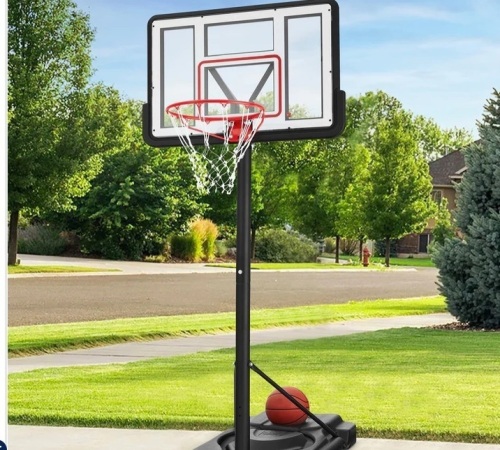 Adjustable Regulation-Size Basketball Hoop w/ Fillable Base, 2 Wheels - Lot 467