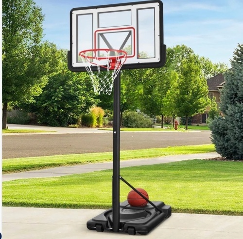 Adjustable Regulation-Size Basketball Hoop w/ Fillable Base, 2 Wheels $299.99 - Lot 468