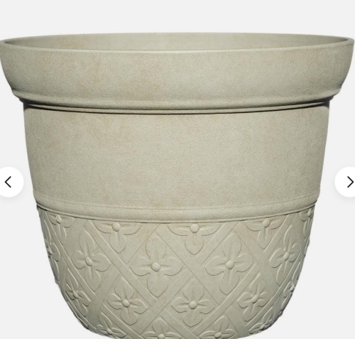 12.5 In. Clover River Stone Resin Planter lot of 7 - Lot 640