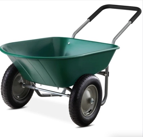 Dual-Wheel Wheelbarrow Garden Cart $169.99 - Lot 512