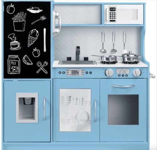 Pretend Play Kitchen Wooden Toy Set for Kids with 11 Accessories $179.99 - Lot 515