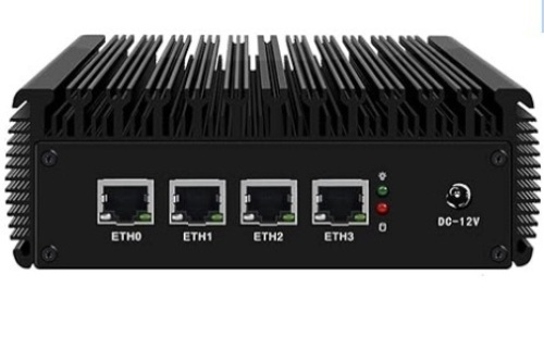 Firewall Appliance Mini PC 2.5GbE, Intel Celeron J4125 Quad Core 4xIntel I225-V LAN VPN Fanless Firewall Router PC AES-NI 8GB RAM 128GB MSATA SSD Support Pfsense - Lot 409