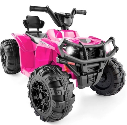 12V Kids Ride-On 4-Wheeler Quad ATV Car w/ 2.4mph Max, Bluetooth, Headlights $209.99 - Lot 517