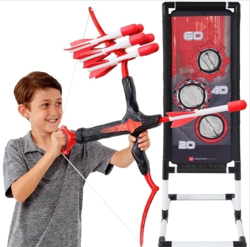 Kids Bow & Arrow Set, Children's Play Archery Toy w/ Target Stand $59.99 - Lot 527