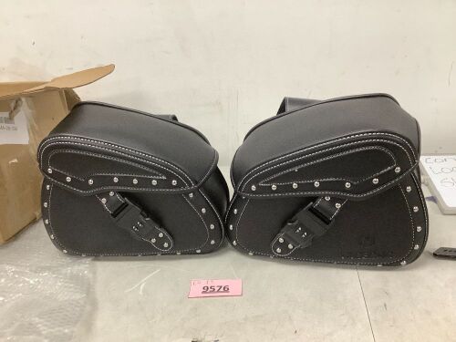 Set of Two Motorcycle Side Strap Bags - Lot 9576