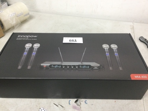 innopow Professional UHF Wireless microphone System - Lot 661