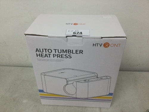 HTV Auto Tumbler Heat Press - Lot 674