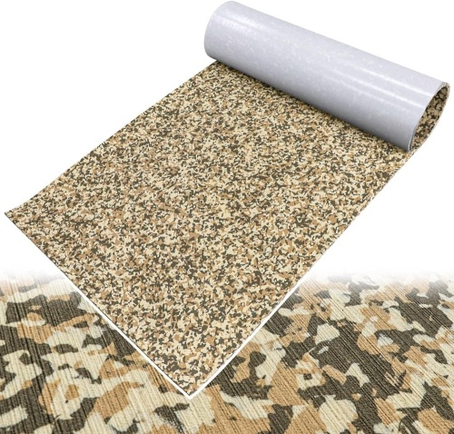 Boat Flooring EVA Foam Boat Decking Sheet Self Adhesive Marine Flooring Brushed Camo Marine Carpet for Boats Yacht Kayak Decking Cushioning Cooler Seating Helm Pad Swimming RV Golf Cart Non Slip Pad - Lot 710