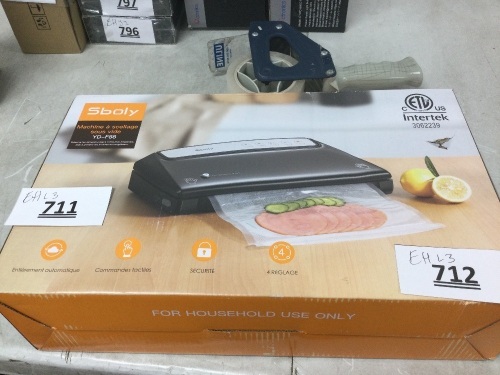 Sboly Vacuum Sealer YD-F88 Preserves food up to 5 times longer, helps prevent freezer burn. - Lot 9742