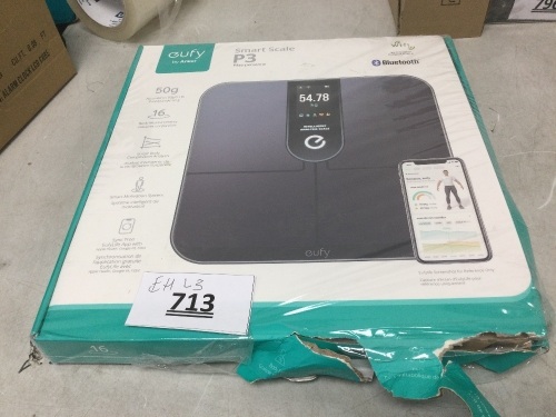 eufy Smart Scale P3 WiFi Fitness Tracking Analysis Body Fat 3D Virtual Body Mode - Lot 713