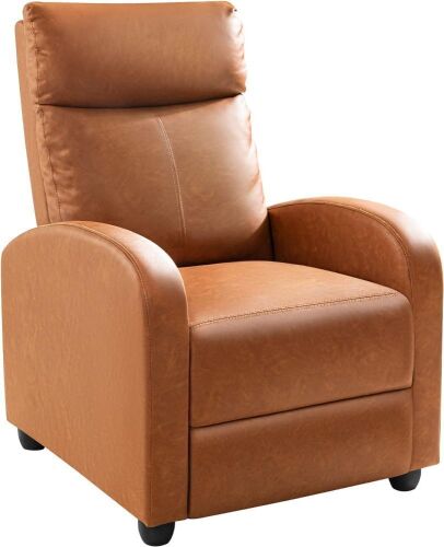 Reclining Sofa Chair with Lumbar Support PU Leather - Lot 94