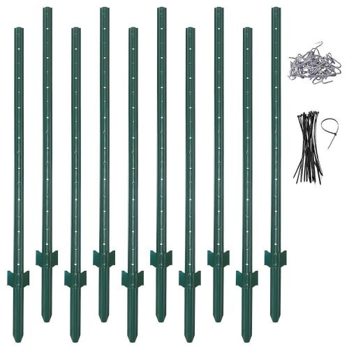 6' Metal U-Channel Fence Post, Set of 10  - Lot 190