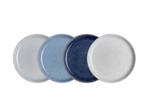 Denby Stoneware Studio Blue Set of 4 35.5 oz. Pasta Bowl & Set of 4 Coupe Dinner Plate  - Lot 351