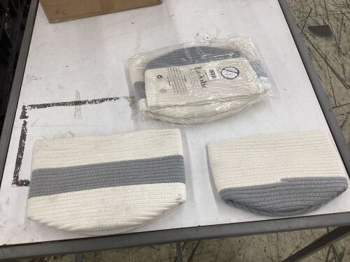 Lot of (2) La Jolie Muse Cotton Rope Planter Baskets, 2 Pack  - Lot 574