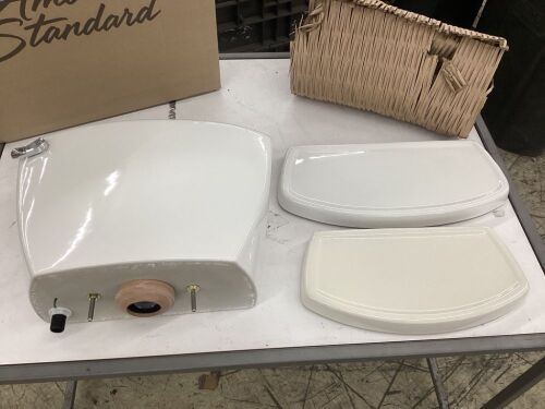 American Standard Toilet Tank & 2 Tank Lids  - Lot 602