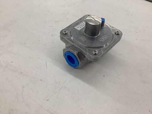Natural Gas Adjustable Regulator 3 in. WC to 6 in. WC Output, 1/2 in. NPT Fittings, for Outdoor Natural Gas Fire Pits, Fireplaces, and Grills  - Lot 636